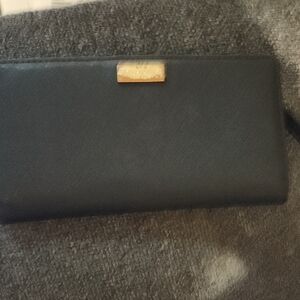 Kate Spade Black Wallet with Gold Logo